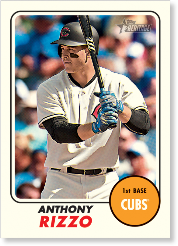 Anthony Rizzo Topps Heritage Baseball Throwback Uniform - College Baseball (1440x975), Png Download