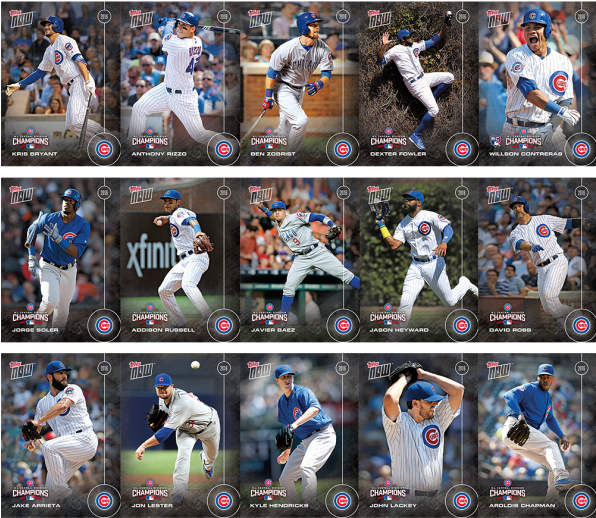 Artbb 16c2s 16tn Chc Sec1 - Chicago Cubs 2016 Topps Now Division Champions Complete (595x595), Png Download