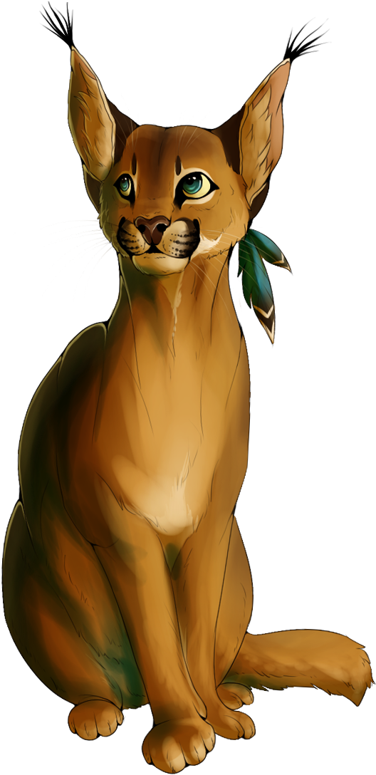 Caracal - Abyssinian (529x1094), Png Download