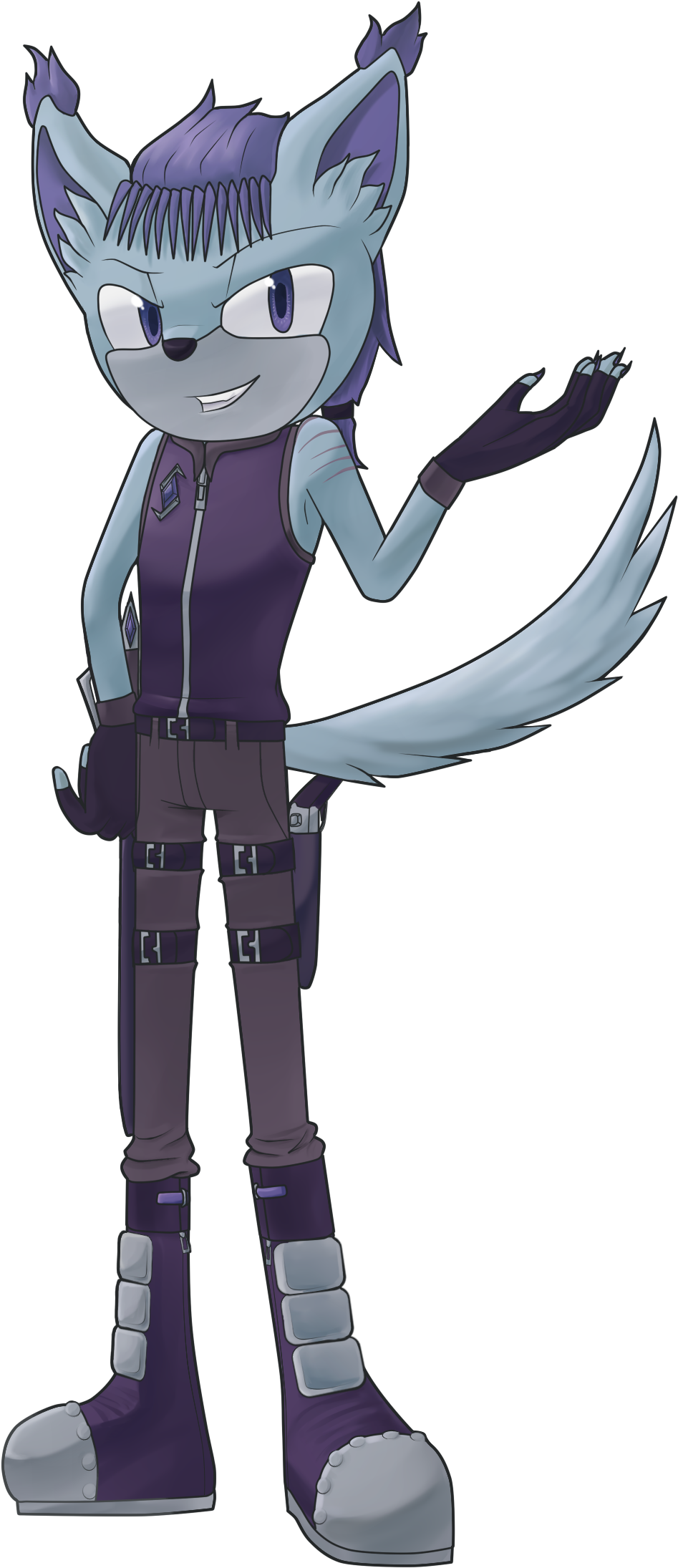 Original Sonic Fan Characters Images Lucas The Caracal - Echidna (1171x2269), Png Download