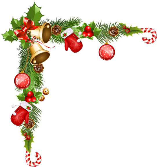 Christmas Corner Decorations Png Download - Christmas Frame Corner Png (591x600), Png Download