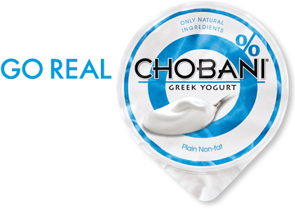 Chobani Go Real Campaign (600x352), Png Download