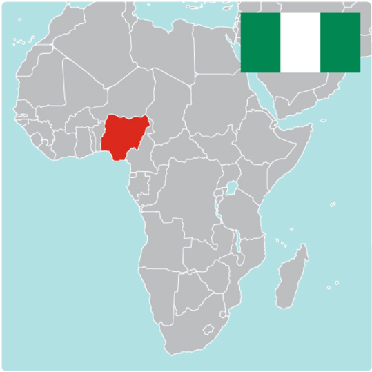 Map Of Nigeria - Nigeria (768x538), Png Download