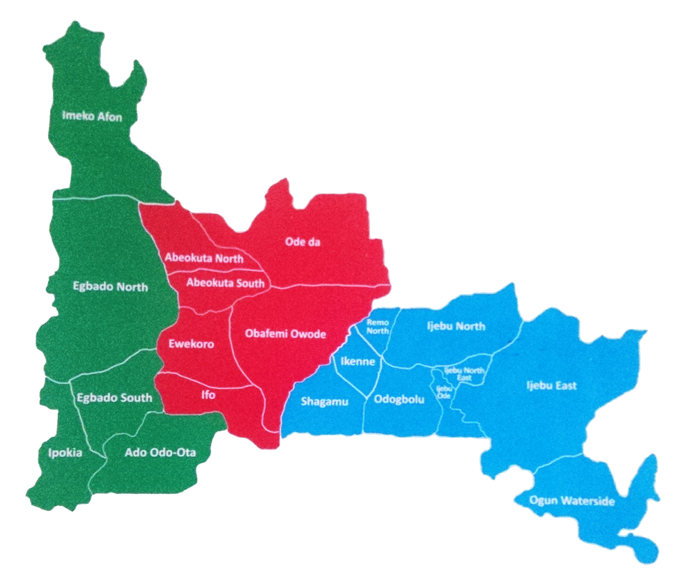 At A Glance - Map Of Abeokuta North (986x846), Png Download