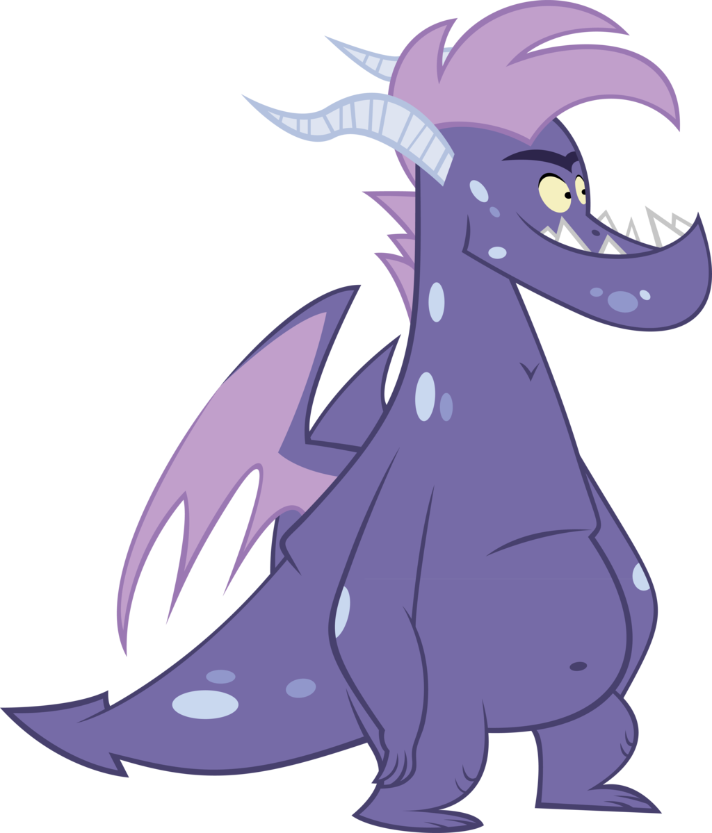 Dark Purple Teen Dragon Vector By Thesharp0ne-d509qpk - My Little Pony Vex (1024x1199), Png Download