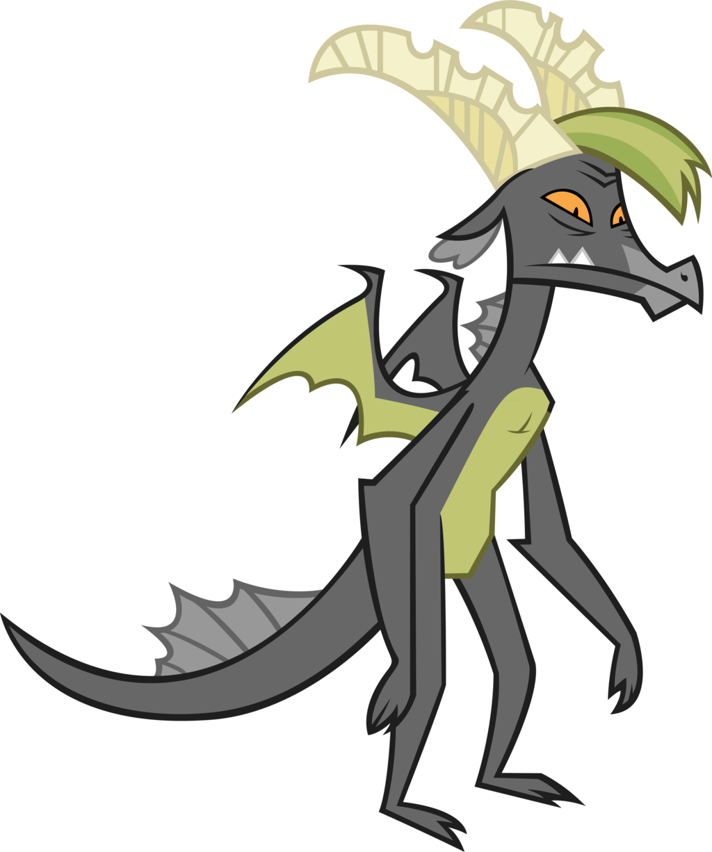 Gray Teen Dragon Vector By Thesharp0ne-d509qp9 - My Little Pony Smokey (1024x1226), Png Download