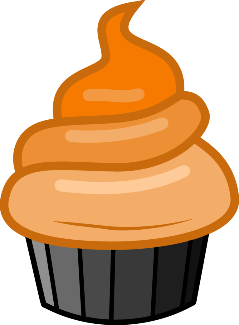 Orange Rainbow Cupcake By Magicdog93 Cupcake Png, Rainbow - Orange Cupcake Cartoon Png (766x1043), Png Download