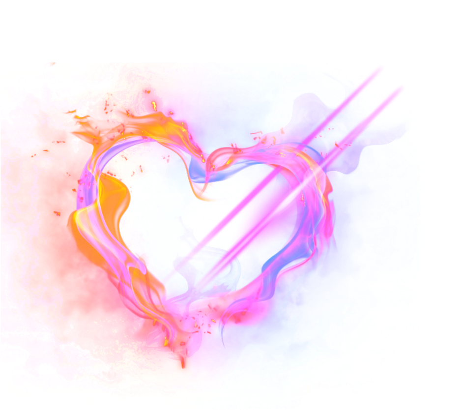 Mq Heart Hearts Smoke Smoke Rainbow Light Colorful - Light (1024x1024), Png Download
