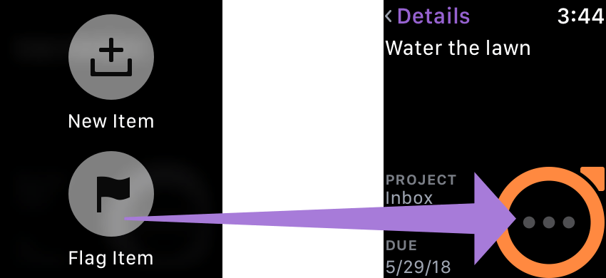 Adding A Flag To An Item With Omnifocus For Apple Watch - Apple Watch (850x390), Png Download