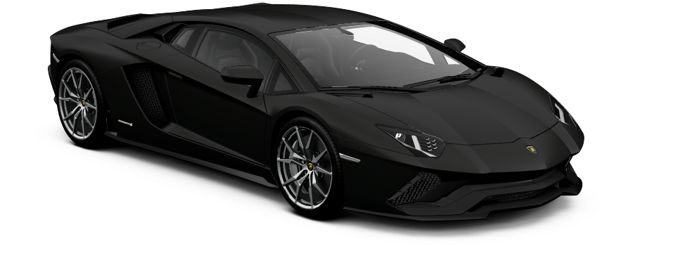 Lamborghini Aventador S Matte Black (1100x441), Png Download