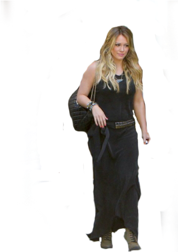 Publicado Por Believe Pan Etiquetas - Hilary Duff Baby Bump (500x500), Png Download
