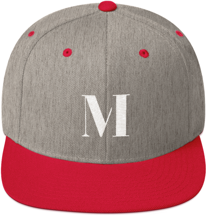 Shopping Meme Insider Snapback Hat Heather Grey/ Red - Double Hooded Pied French Bulldog Puppy Wool Blend (800x800), Png Download
