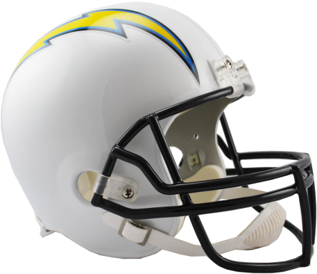 Los Angeles Chargers Nfl Full-size Helmet Replica - San Diego Chargers Full Size Replica Football Helmet (475x413), Png Download