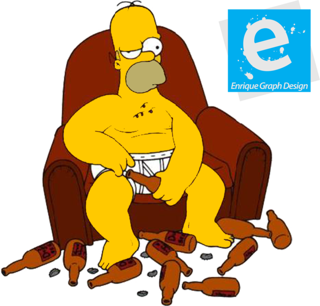 Homero Simpsons Borracho - Los Simpsons Homero Borracho (627x600), Png Download