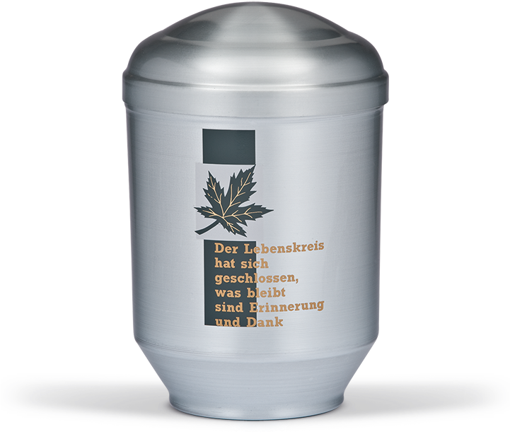 Stahlurne, Zihesta Geschliffen, Ahornblatt Design , - Cosmetics (720x720), Png Download