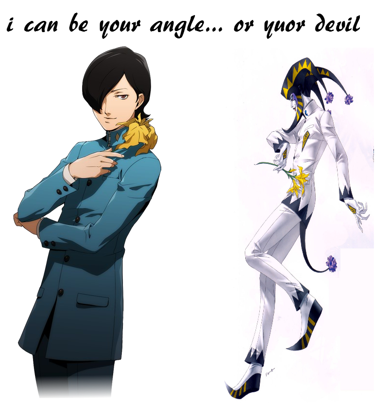 I Can Be Your Angle Or Wor Evil - Persona 2 Jun Memes (801x829), Png Download