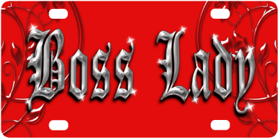 Red Boss Lady Bling Classic License Plate - Boss Lady Throw Blanket (500x500), Png Download