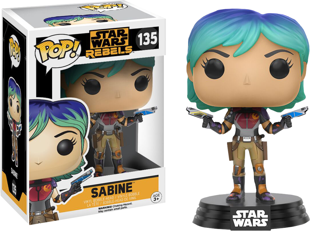 Sabine Pop Vinyl Figure - Star Wars Pop Sabine (1080x804), Png Download