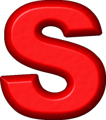 Red Refrigerator Magnet S - Red Letter S (354x400), Png Download