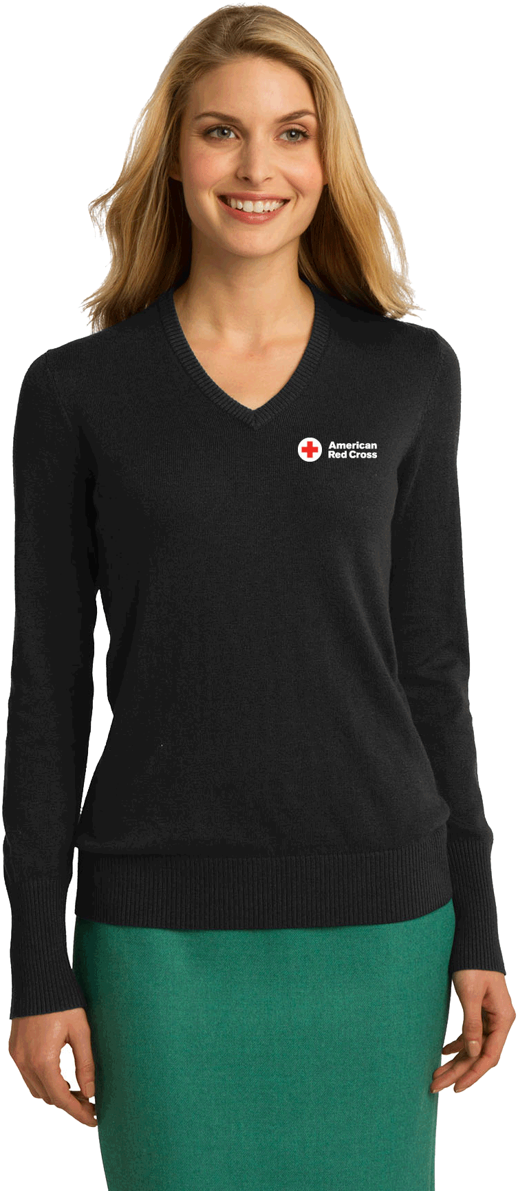 Women's V Neck Sweater Women's V Neck Sweater Women's - Port Authority Ladies V Neck Sweater (1800x1800), Png Download