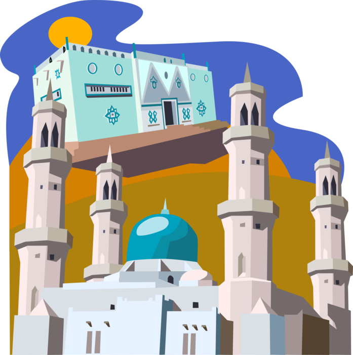 Vector Illustration Of Niger National Museum At Niamey, - Niamey (697x700), Png Download
