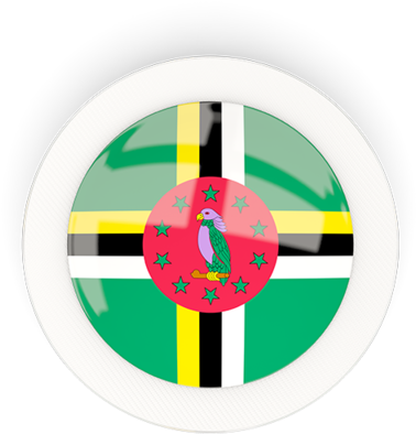 Illustration Of Flag Of Dominica - Circle (640x480), Png Download