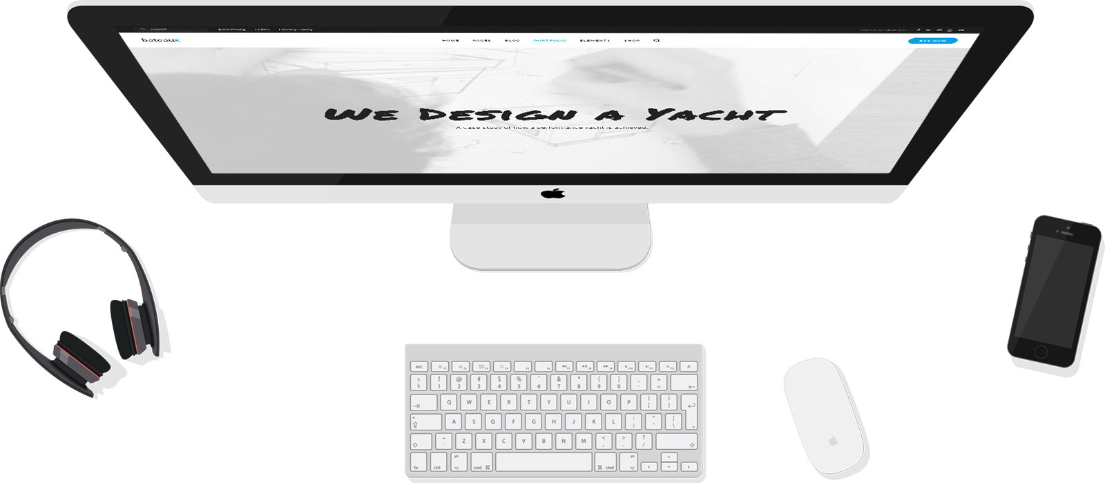 Apple Wireless Bluetooth Keyboard For Imac - Anodized (1600x699), Png Download