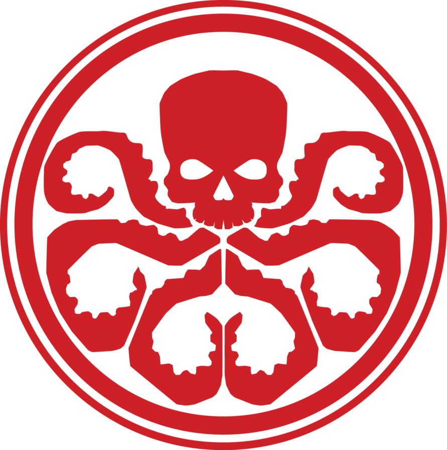 Marvel Comics Captain America Hydra Logo Metal/enamel (891x897), Png Download