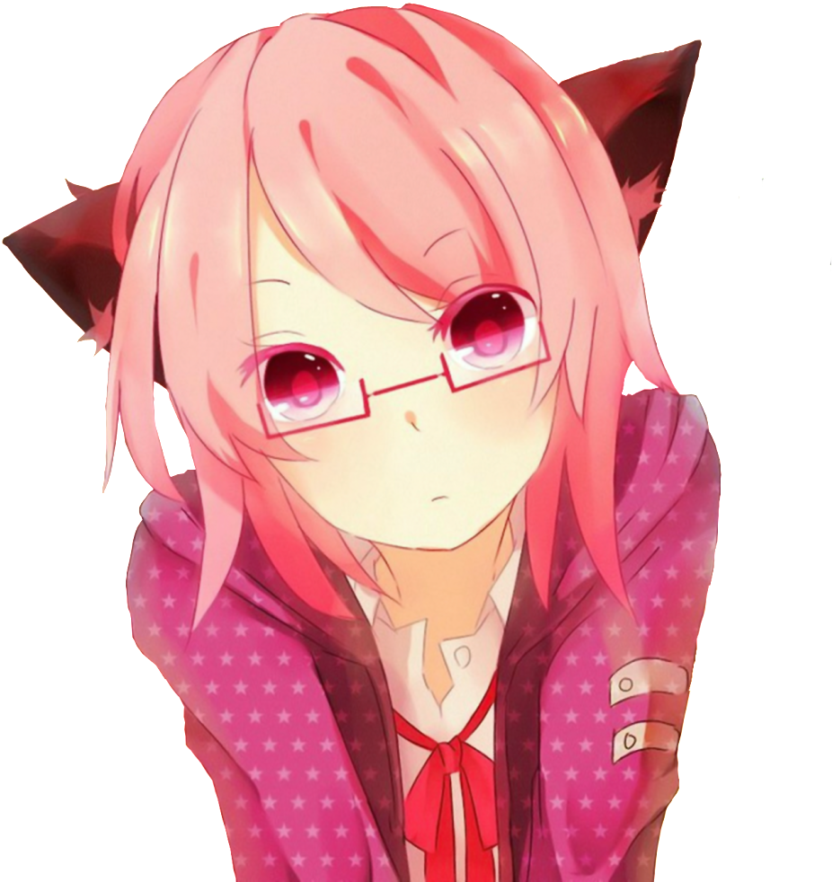About - Anime Pink Hair Neko (1024x1024), Png Download