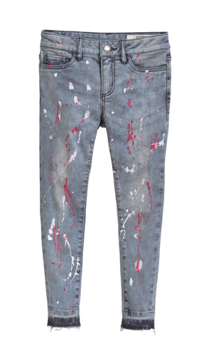 Girls' Super Skinny Jeans, Light Blue - Pocket (500x500), Png Download