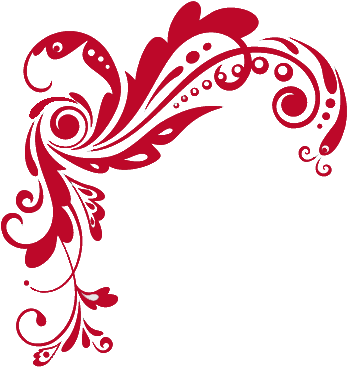 Red Flourish Png (359x377), Png Download