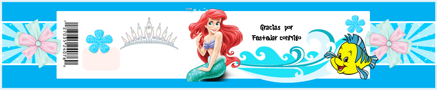 Imprimible Ariel Gratis 1 Imprimible Ariel Gratis2 - Etiquetas De La Sirenita (1470x301), Png Download