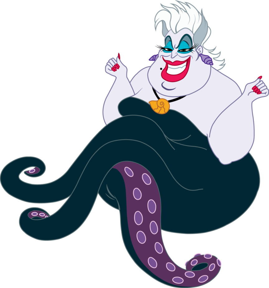 Evil Clipart Mermaid - Little Mermaid Ursula Clipart (864x925), Png Download