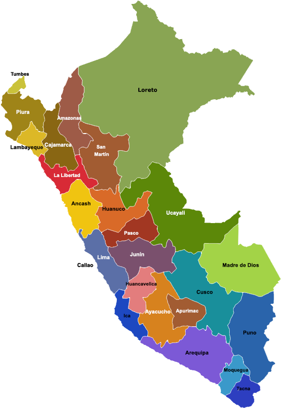 Arriendo De Motorhomes Y Campers Peru - Mapa Del Peru 2017 (642x850), Png Download