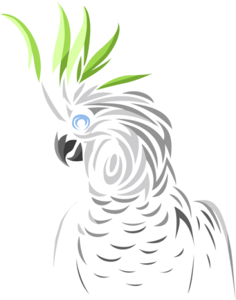Tribal Parrot Tribal Parrot Tribal Parrot - Parrot Birds Tribal Cockatoo Art (571x432), Png Download