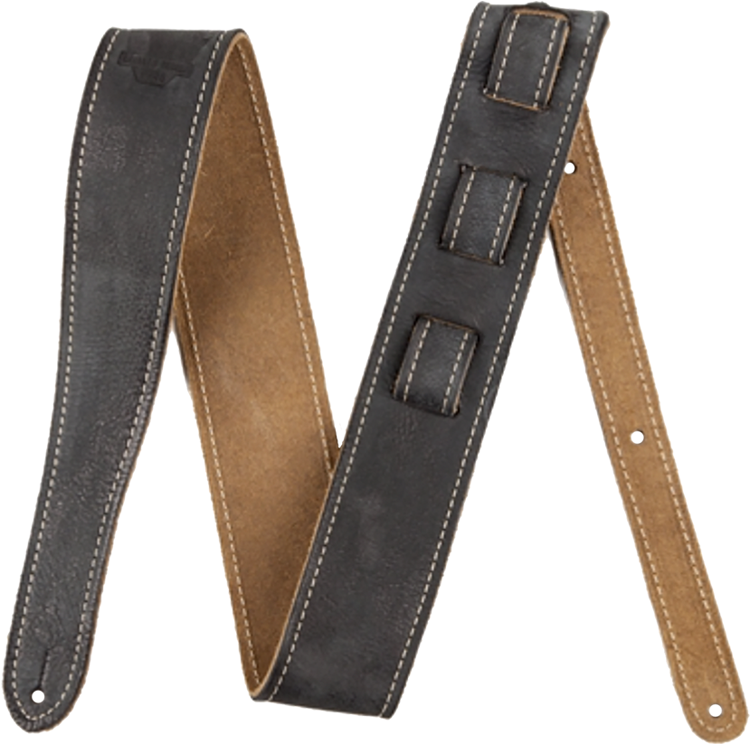 Fender Road Worn Guitar Strap - Fender Road Worn Distressed Leather Black Guitar Strap (1000x1000), Png Download