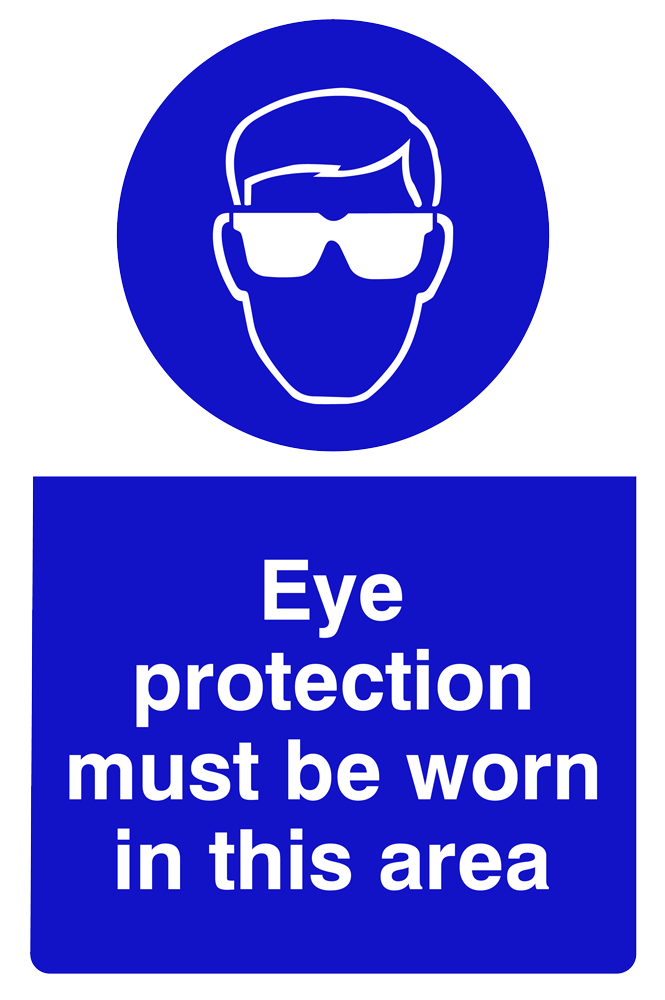 Eye Protection Must Be Worn In This Area Health And - Health And Safety Eye Protection (734x999), Png Download