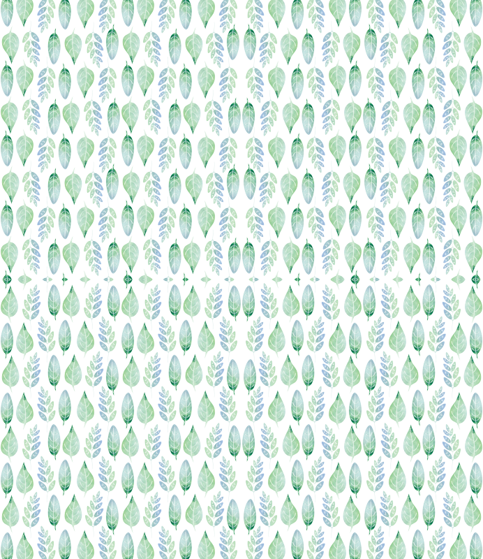 Forest Green Watercolour Leaves Pattern Wristlet, Women's, (692x800), Png Download