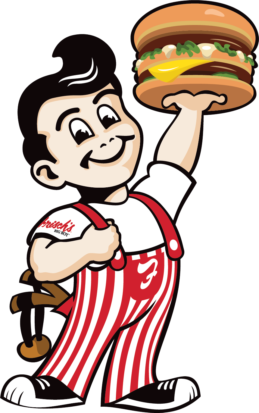 Standing Big Boy With Slingshot - Frisch's Big Boy (860x1371), Png Download