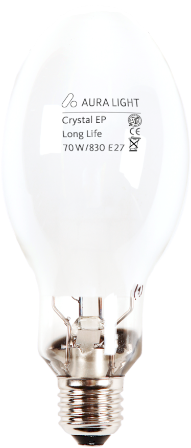 Aura Crystal Ep Long Life - Incandescent Light Bulb (1225x919), Png Download