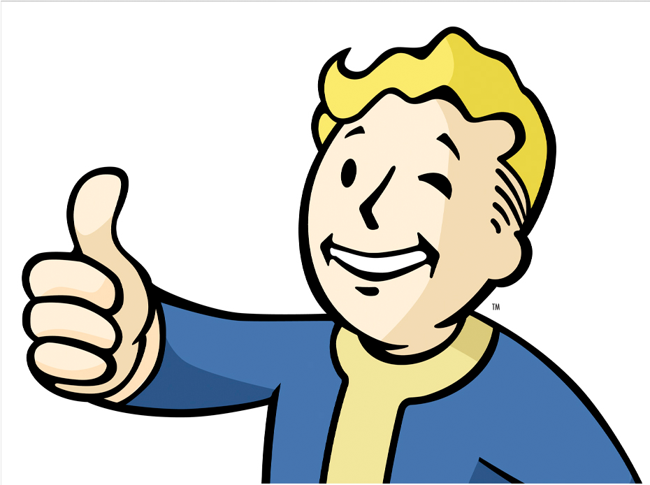 Clipart Royalty Free Car Decal Vault Boy Official Bethesda - Fallout 4 Thumbs Up (1000x1000), Png Download