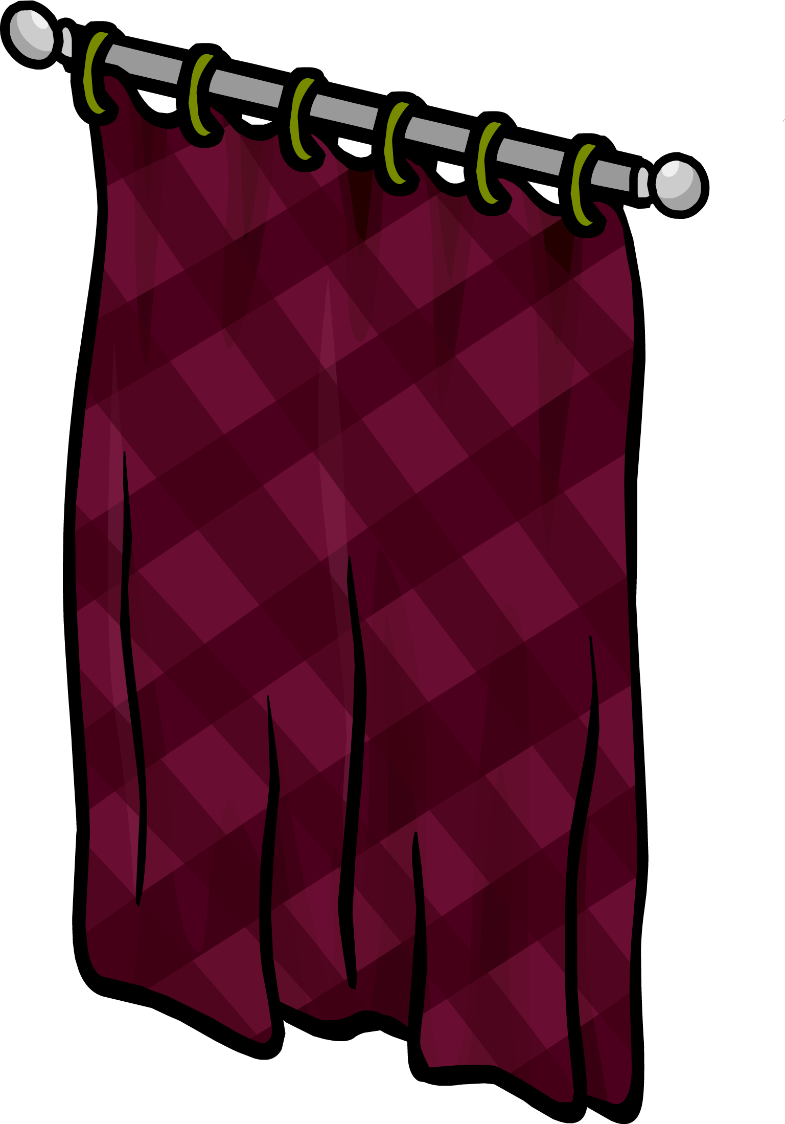 Burgundy Curtains Sprite 007 - Curtain (1536x2198), Png Download