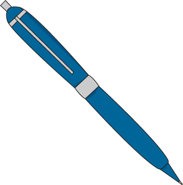 Free Pen Clipart - Pen Clipart Transparent (374x377), Png Download