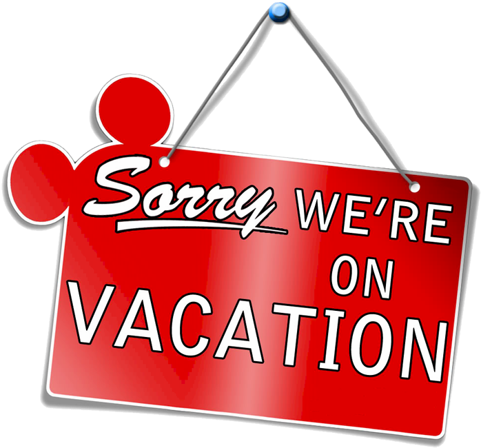 Disney Logo - We Re On Vacation Sign (721x674), Png Download