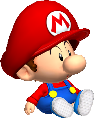 Waluigi Laugh Gifs Tenor - Super Mario Baby Png (327x424), Png Download