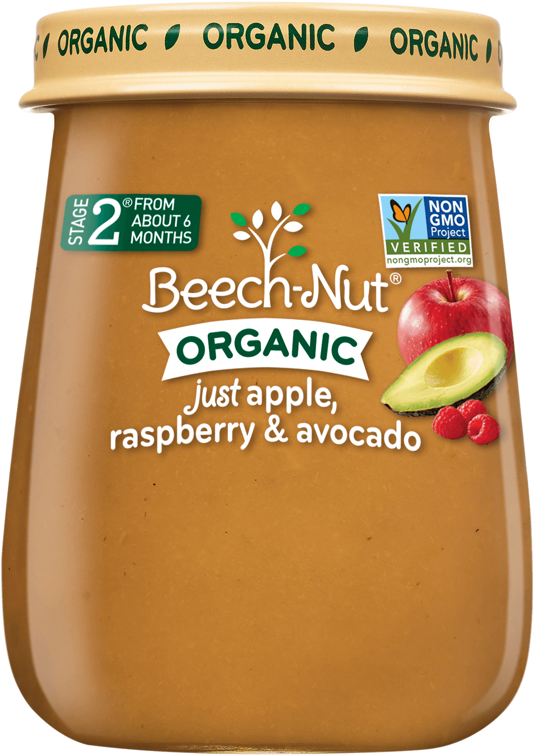 Beech-nut Just Organic Stage 2 Purees - Just Apple, (1099x1555), Png Download