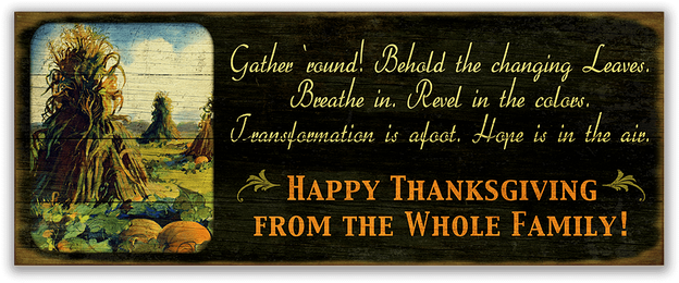 View Zoom Happy Thanksgiving Sign - Thanksgiving (730x730), Png Download
