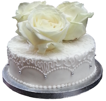 White Cake Whtie Roses Wedding Clipart - Wedding Cakes Roses Png (433x413), Png Download