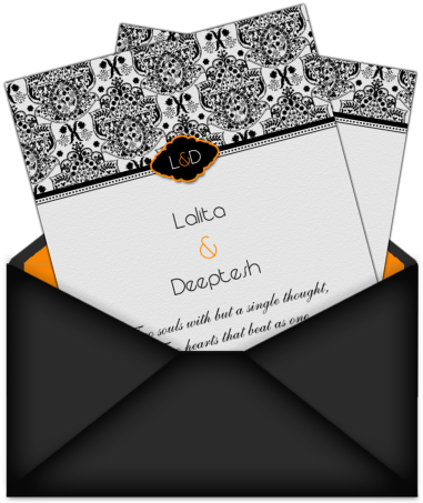 Online Invitations - Modern Wedding Invitation Cards Designs (406x471), Png Download