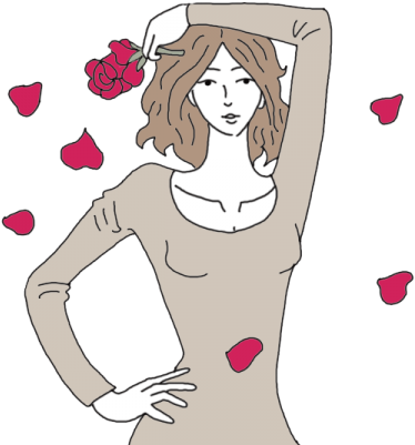 Rose Petals - Girl (450x450), Png Download